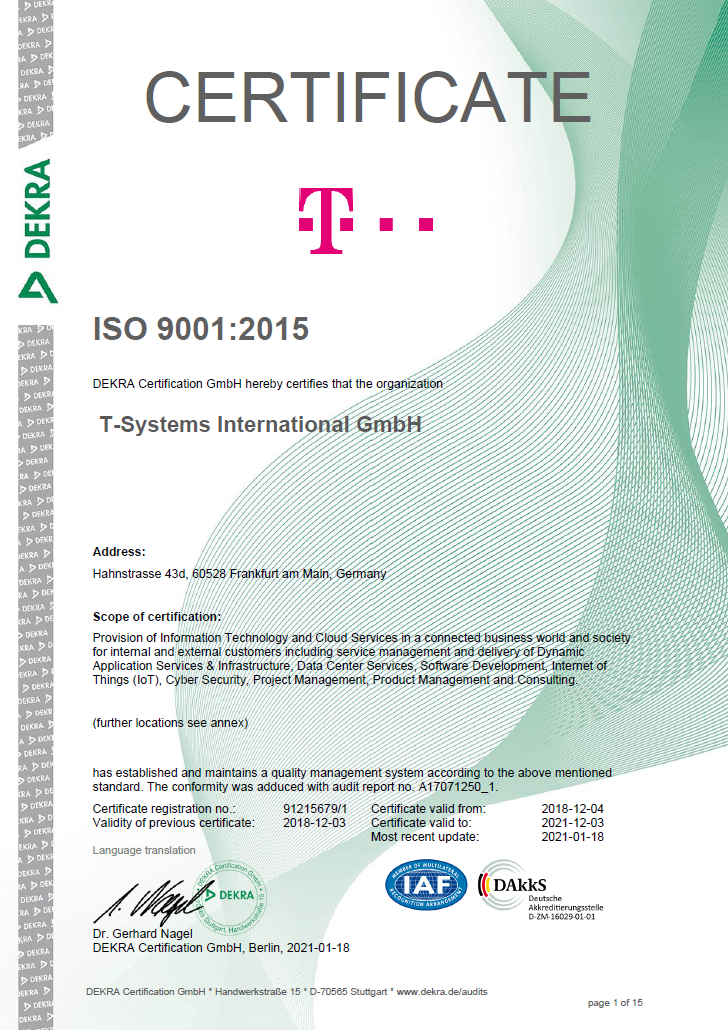 ISO 9001-Certificate ISO 9001-Certificate
