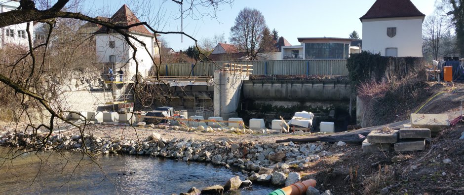 Bauphase Erdinger Stadtwehr - © Wasserwirtschaftsamt München